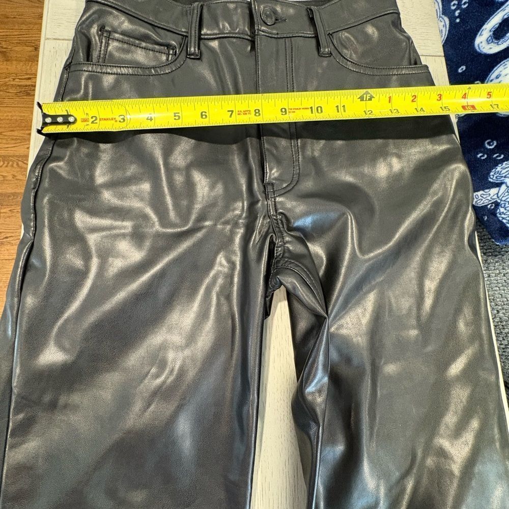 Abercrombie & Fitch Black Straight Ankle Leg faux pant with Sleek Finish - Picture 12 of 14